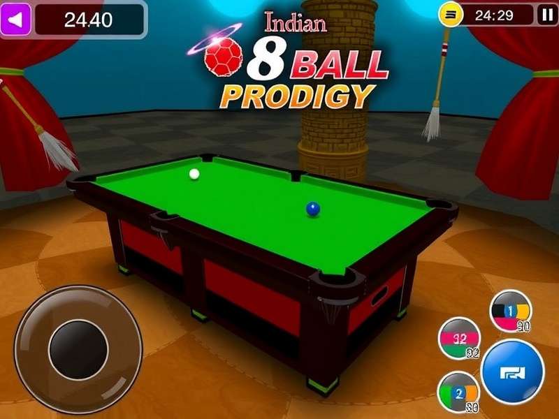 Indian 8 Ball Prodigy Gameplay Indian 8 Ball Prodigy Game Screenshot
